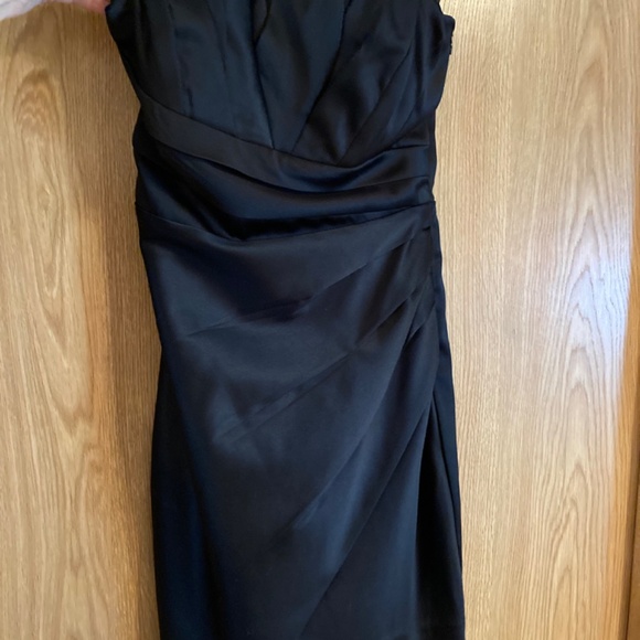 NWOT Express Little Black Dress Holiday Formal Strapless Satin Cocktail Sz 0 - Picture 4 of 12